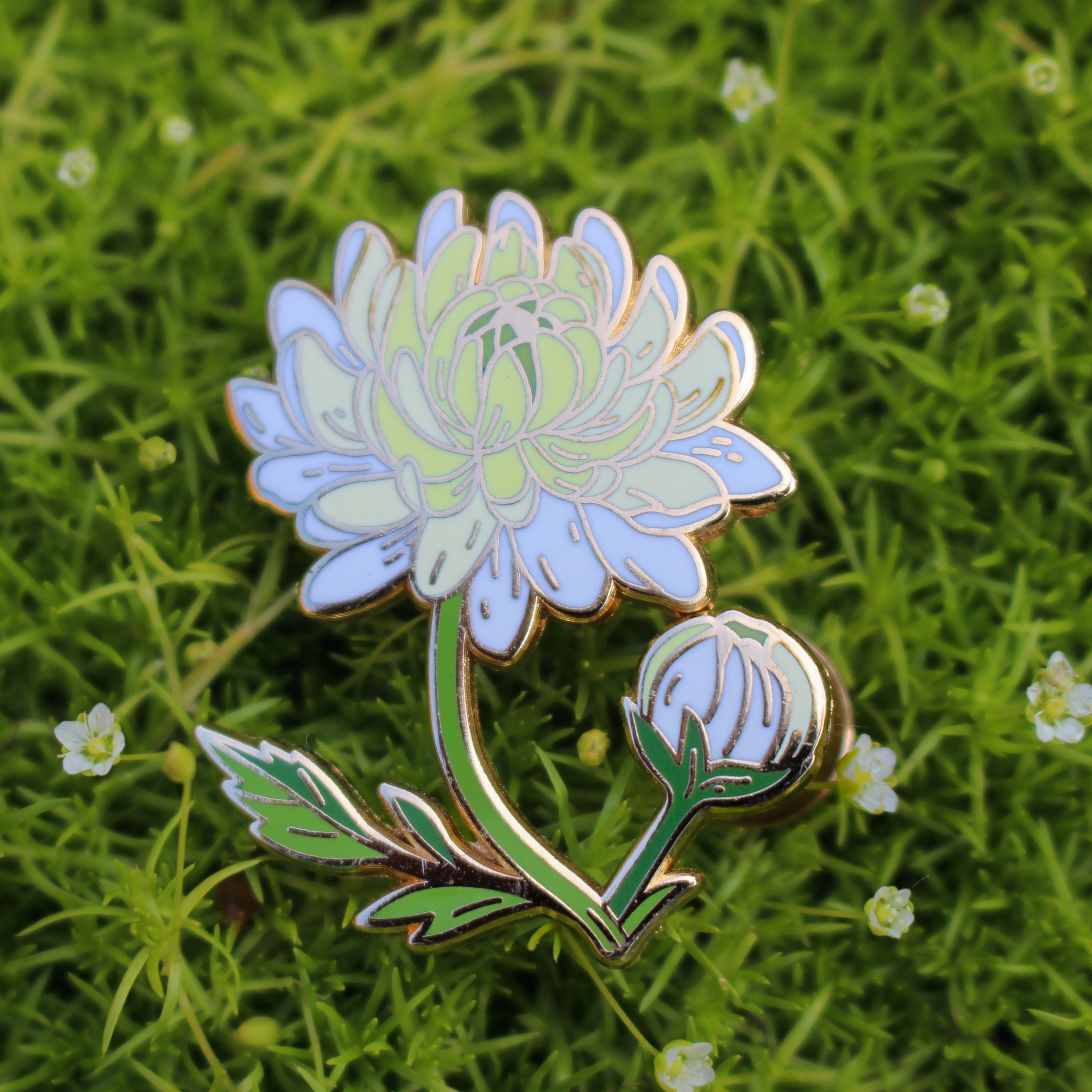 11. Chrysanthemum ✿ bud+blossom | Birth Flower Enamel Pin