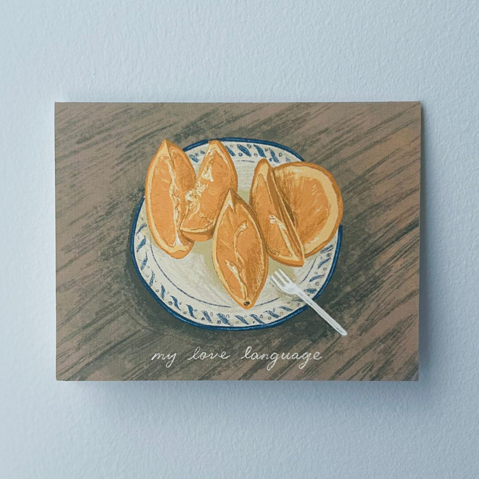 "my love language" Fruit Plate Card