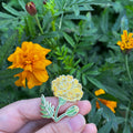 10. Marigold ✿ bud+blossom | Birth Flower Enamel Pin