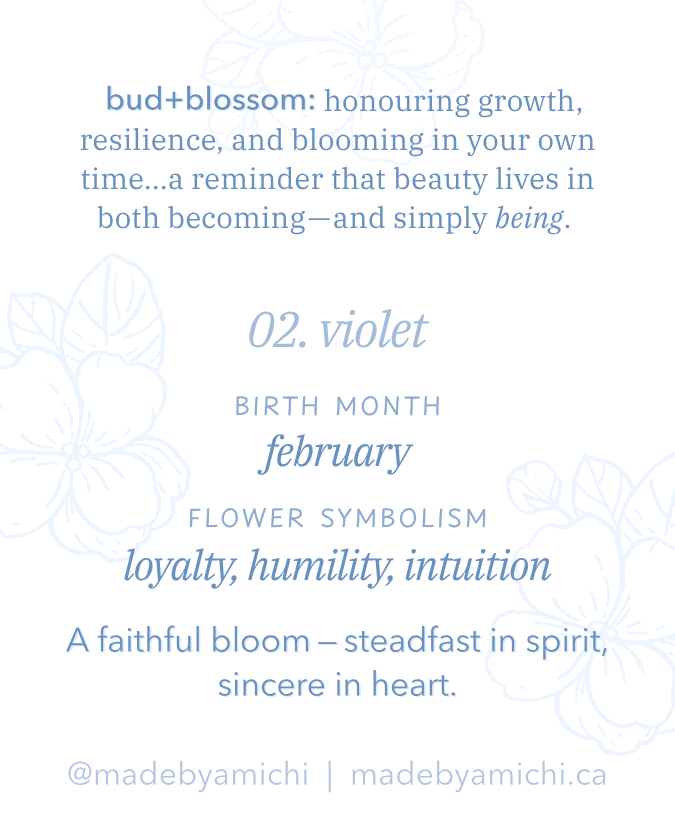 02. Violet ✿ bud+blossom | Birth Flower Enamel Pin