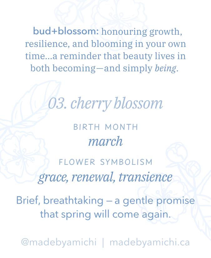 03. Cherry Blossom ✿ bud+blossom | Birth Flower Enamel Pin