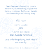 06. Rose ✿ bud+blossom | Birth Flower Enamel Pin