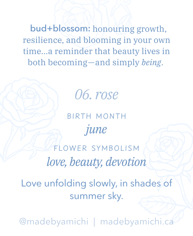 06. Rose ✿ bud+blossom | Birth Flower Enamel Pin