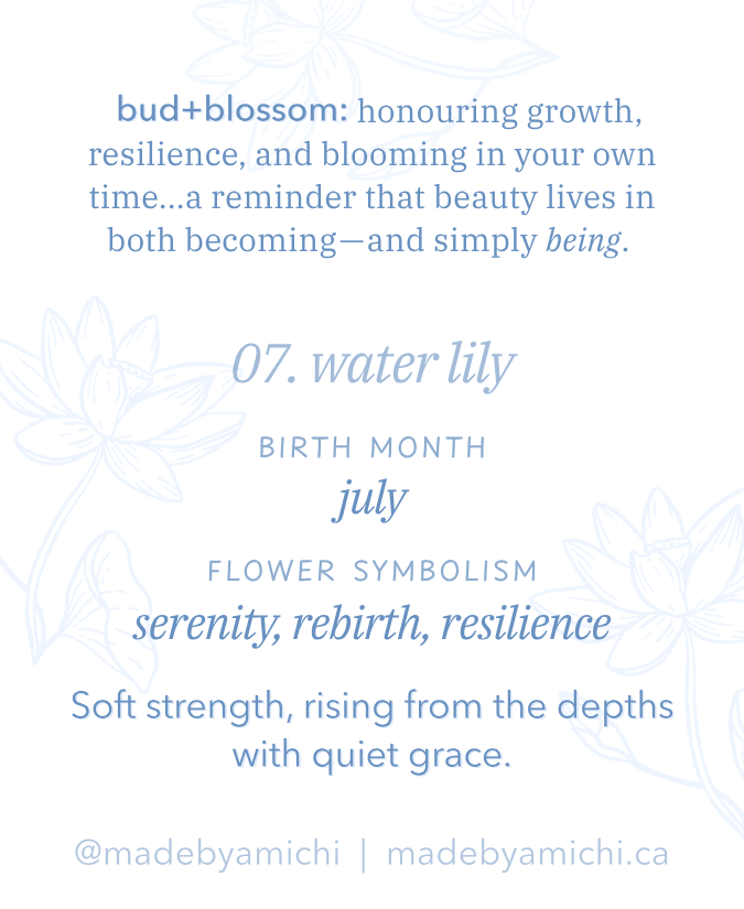 07. Water Lily ✿ bud+blossom | Birth Flower Enamel Pin