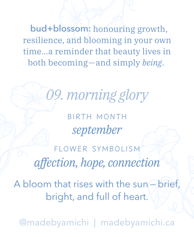 09. Morning Glory ✿ bud+blossom | Birth Flower Enamel Pin