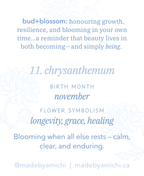 11. Chrysanthemum ✿ bud+blossom | Birth Flower Enamel Pin