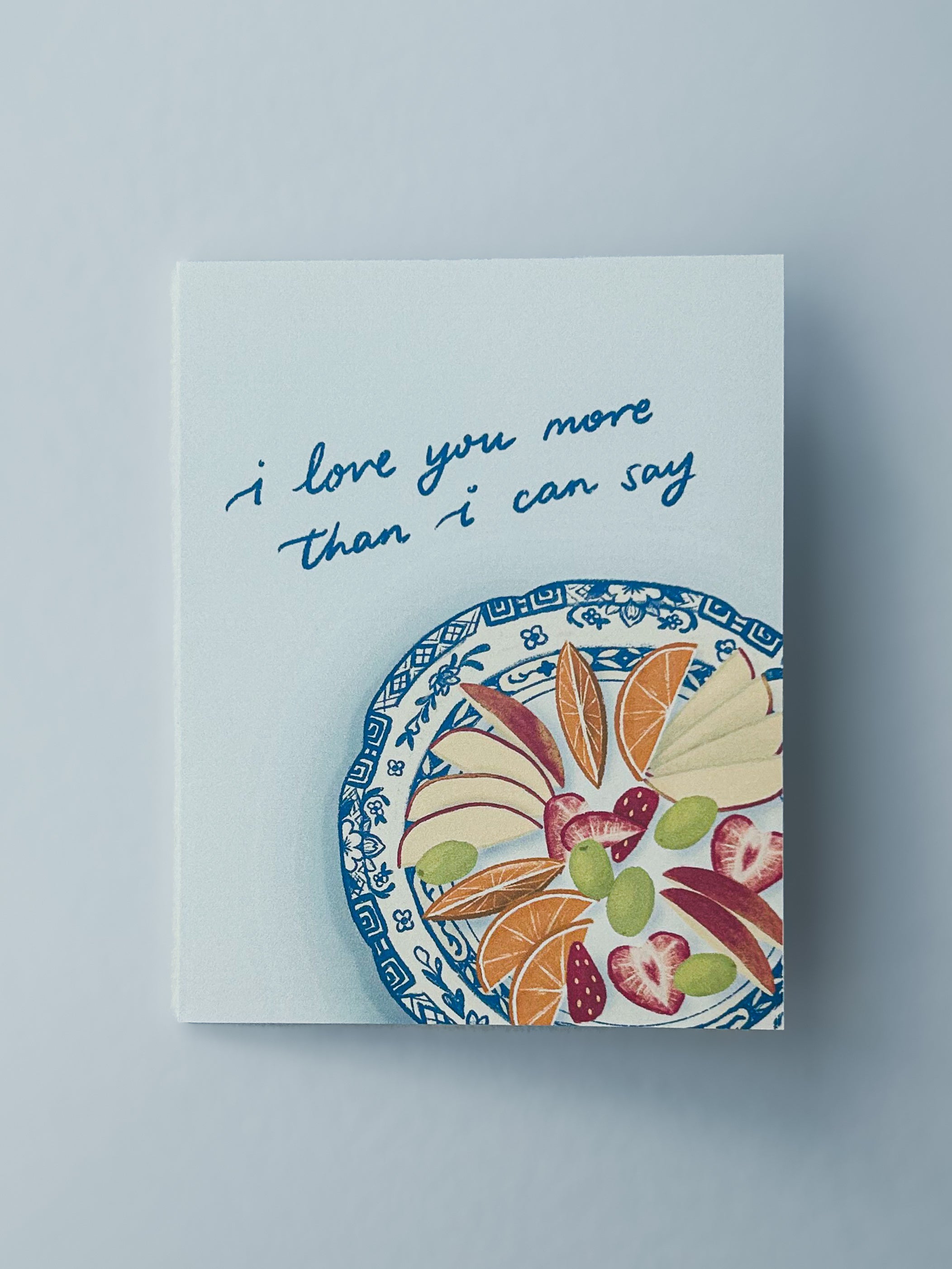“love you more” Fruit Plate Card
