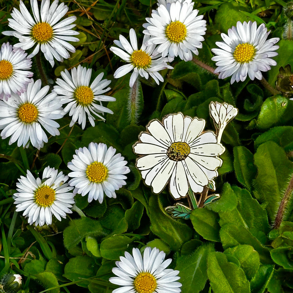 04. Daisy ✿ bud+blossom | Birth Flower Enamel Pin