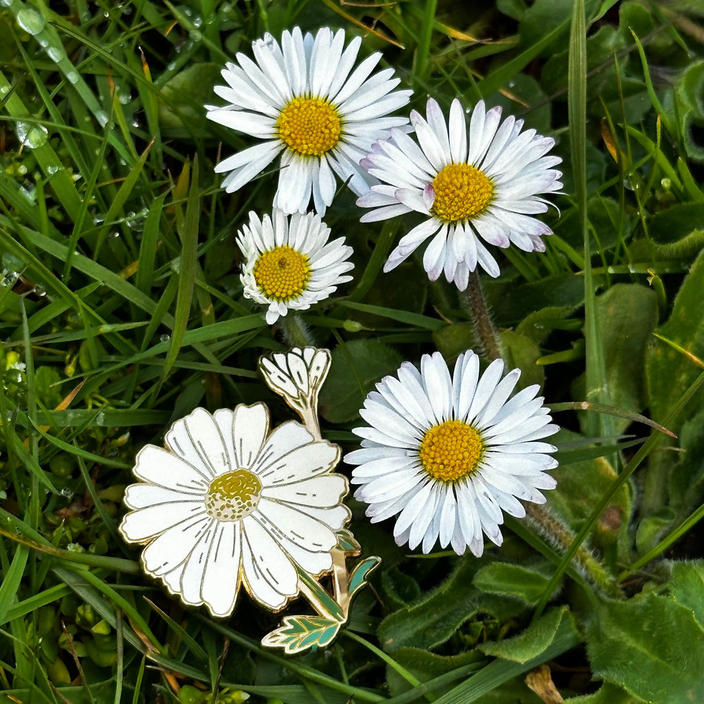04. Daisy ✿ bud+blossom | Birth Flower Enamel Pin