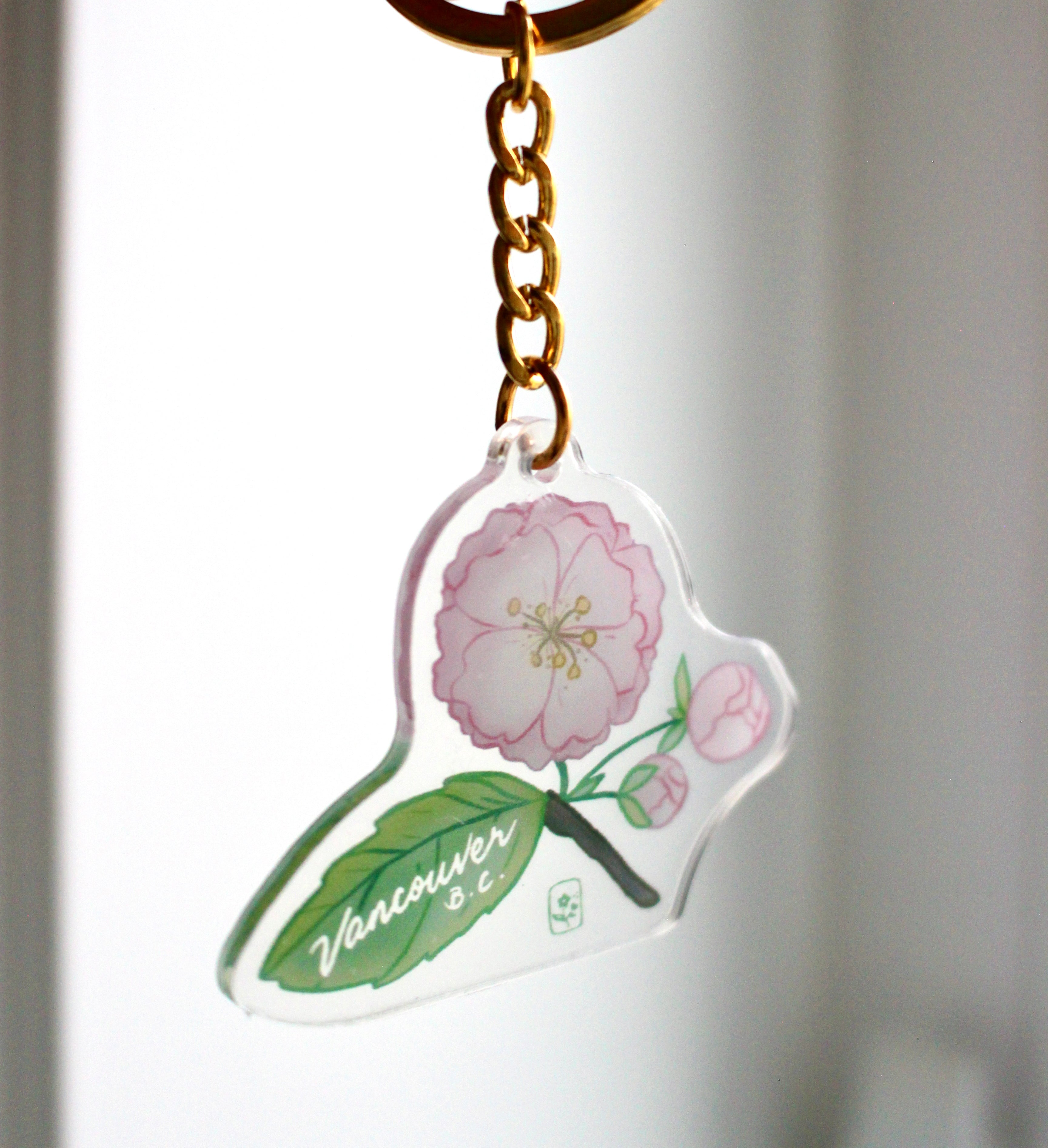 Vancouver Cherry Blossom Acrylic Keychain