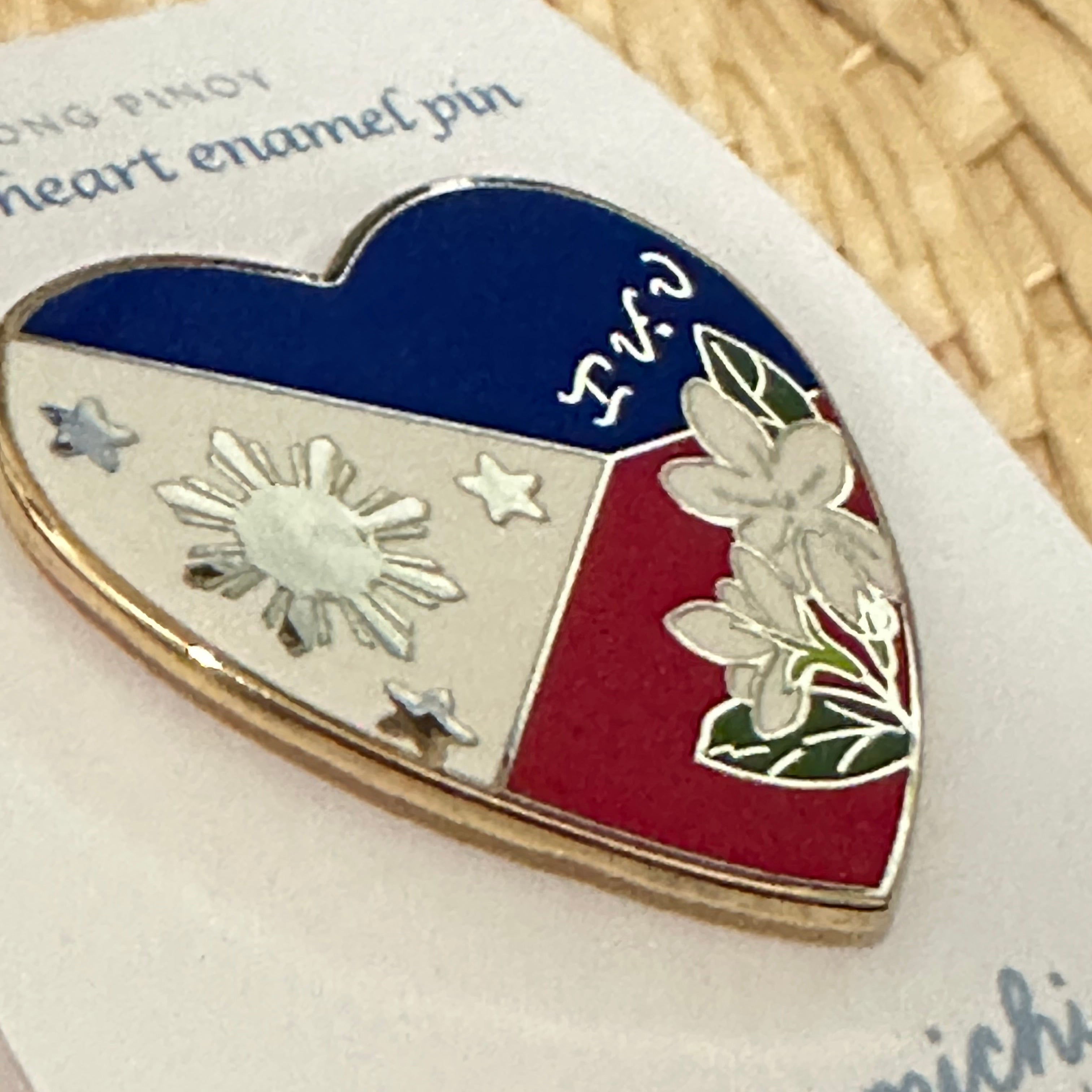 Pusong Pinoy / Filipino Heart Enamel Pin ✿ bud+blossom