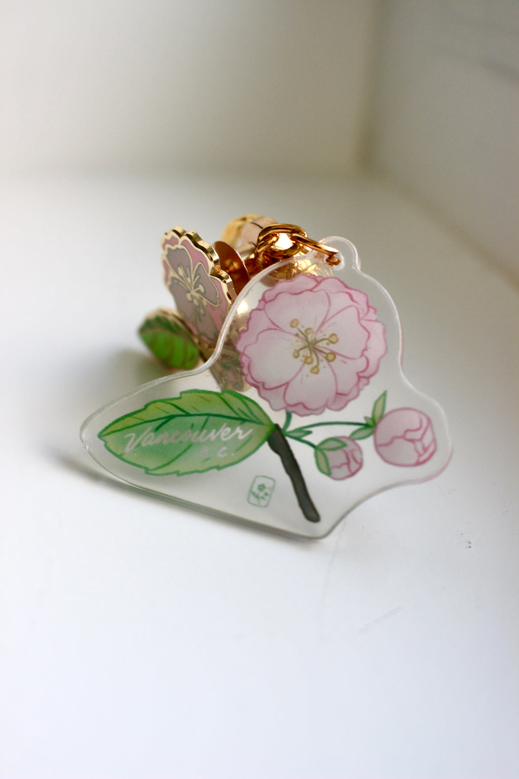 Vancouver Cherry Blossom Acrylic Keychain