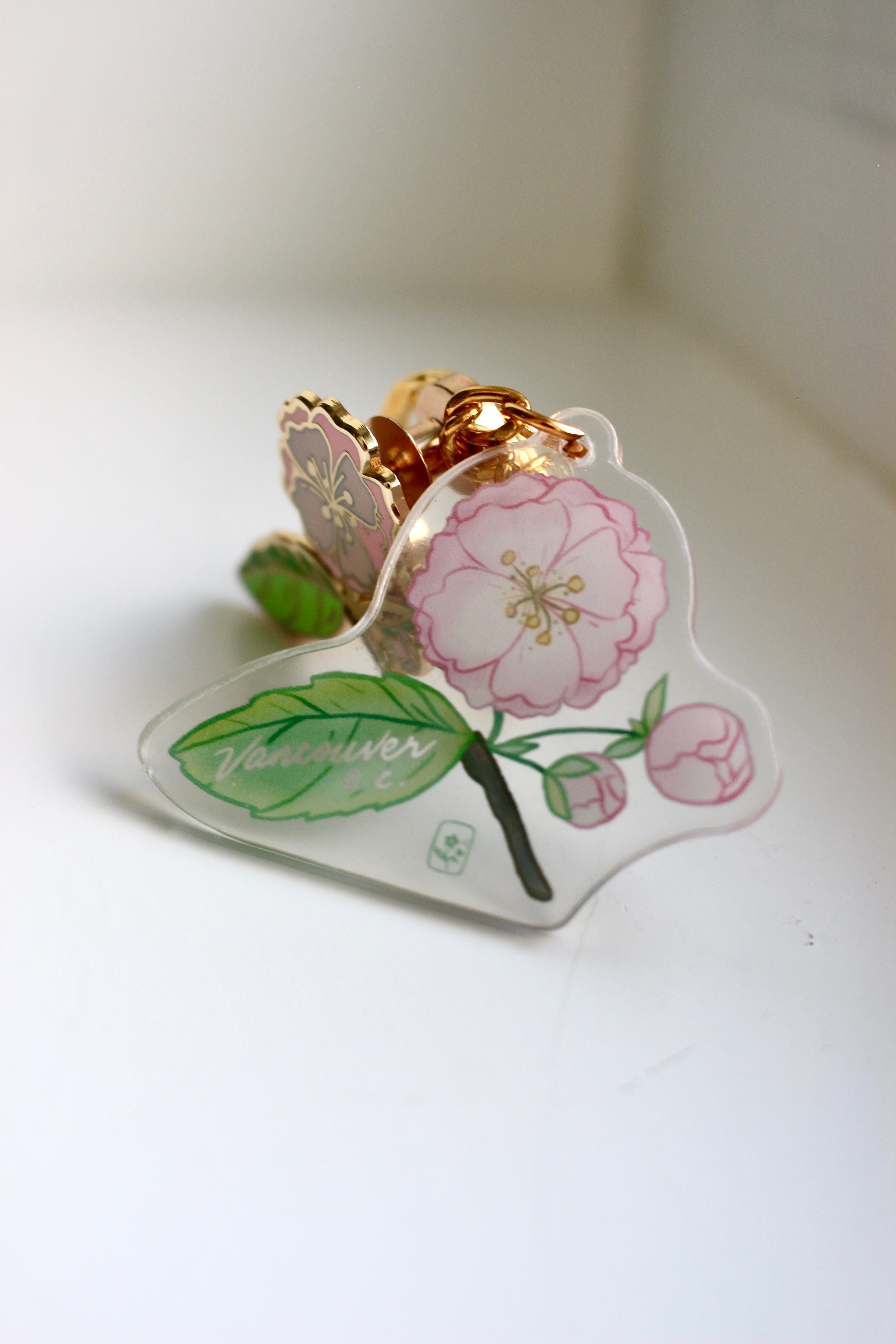 Vancouver Cherry Blossom Acrylic Keychain