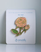 06. Rose ✿ bud+blossom | Birth Flower Enamel Pin