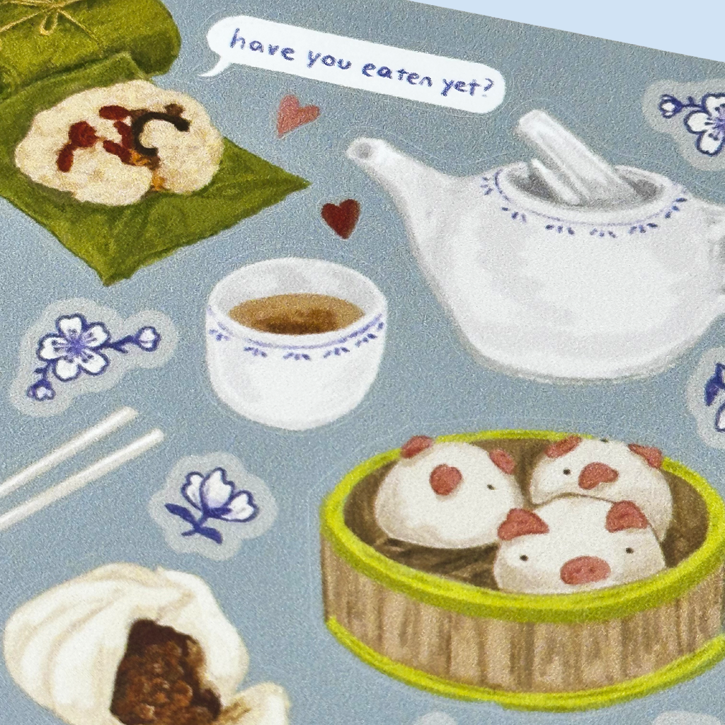 Dim Sum Waterproof Sticker Sheet