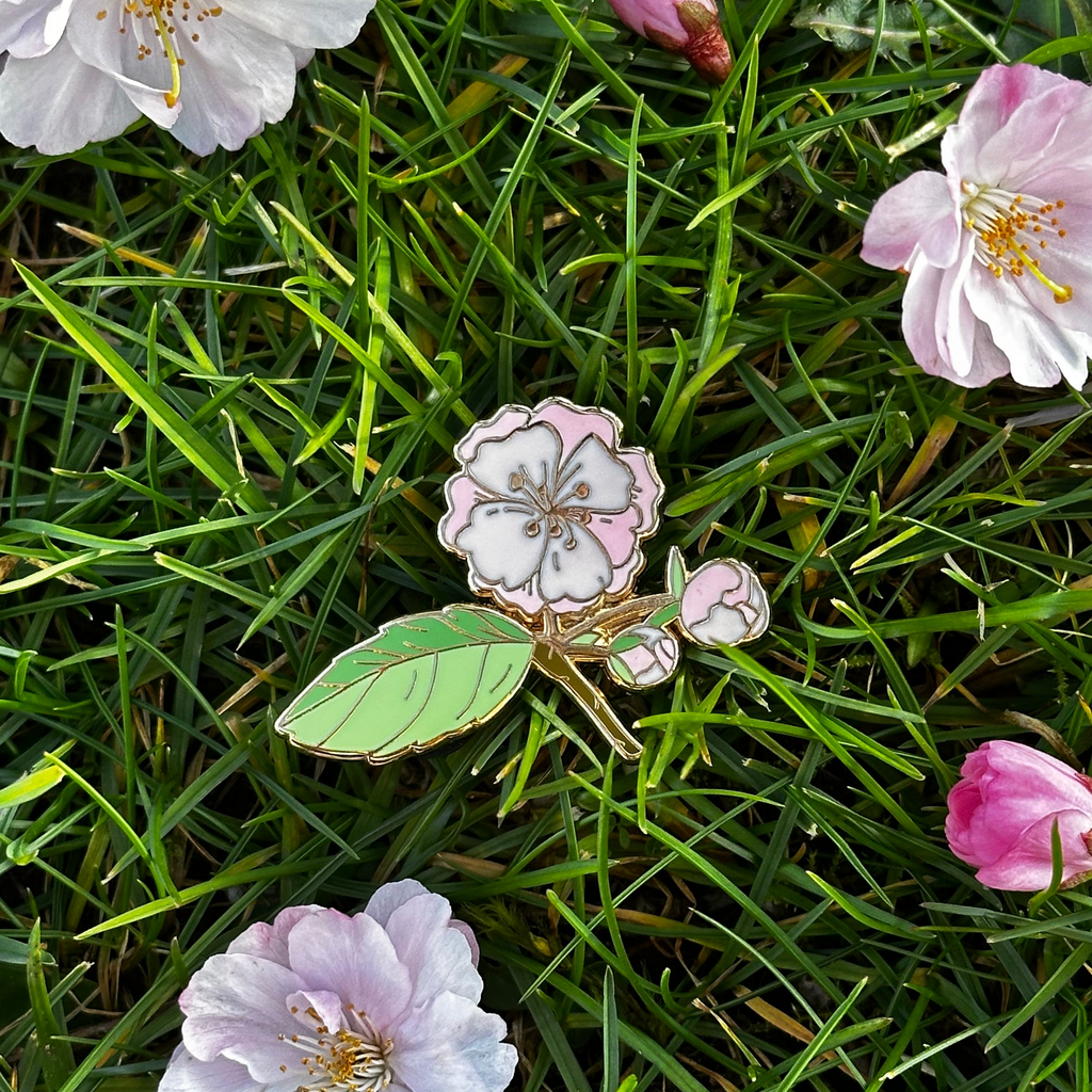 03. Cherry Blossom ✿ bud+blossom | Birth Flower Enamel Pin