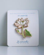 07. Water Lily ✿ bud+blossom | Birth Flower Enamel Pin