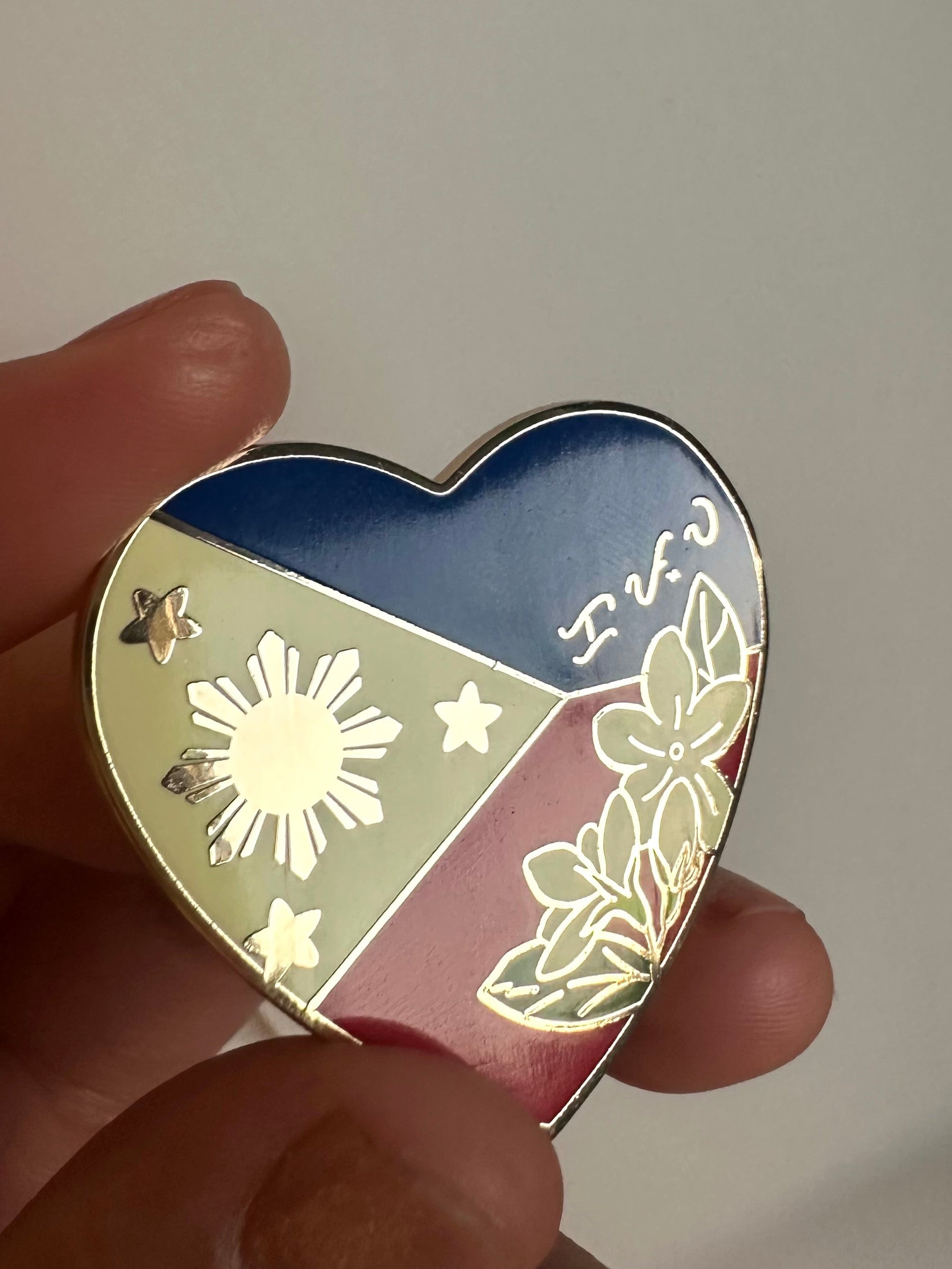 Pusong Pinoy / Filipino Heart Enamel Pin ✿ bud+blossom