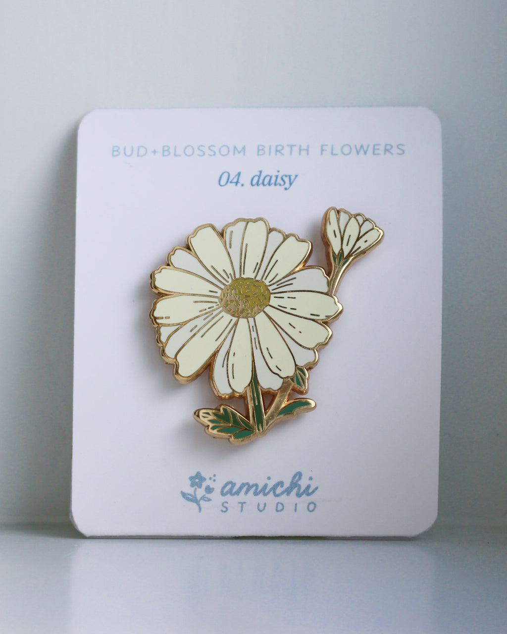 04. Daisy ✿ bud+blossom | Birth Flower Enamel Pin