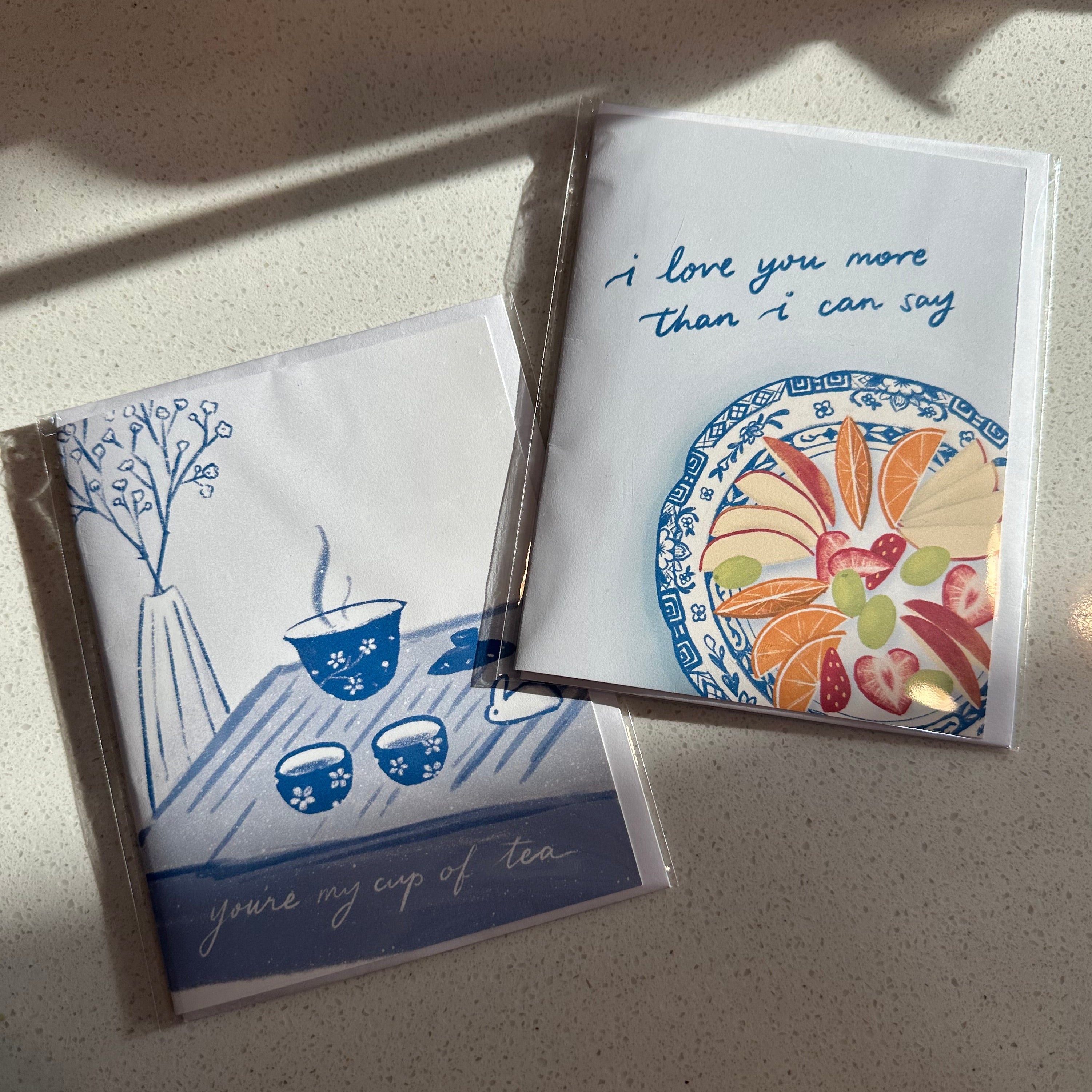 “love you more” Fruit Plate Card