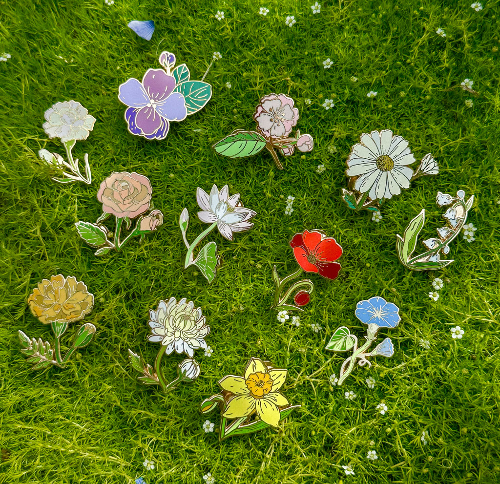 02. Violet ✿ bud+blossom | Birth Flower Enamel Pin