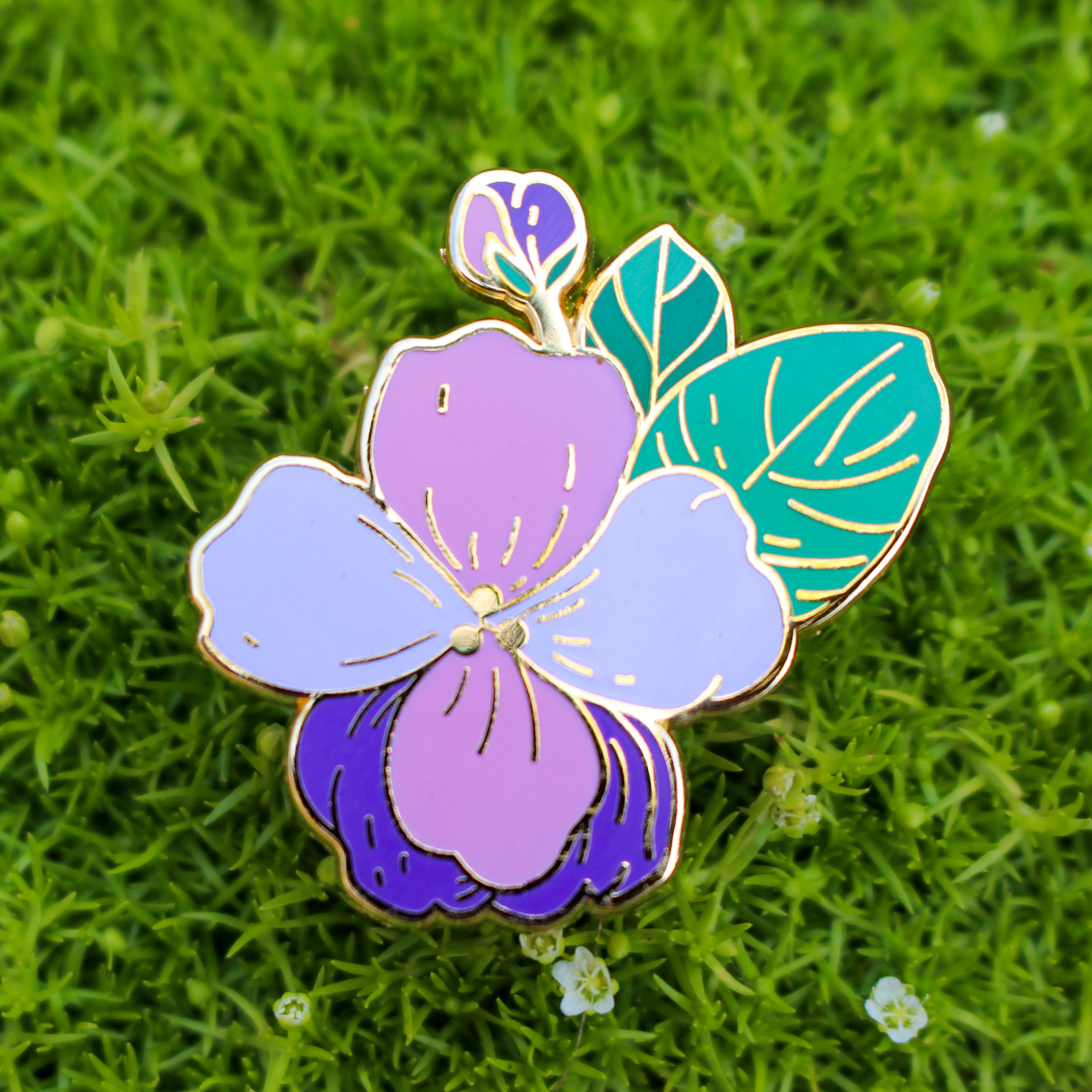 02. Violet ✿ bud+blossom | Birth Flower Enamel Pin