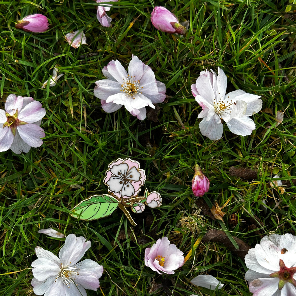 03. Cherry Blossom ✿ bud+blossom | Birth Flower Enamel Pin