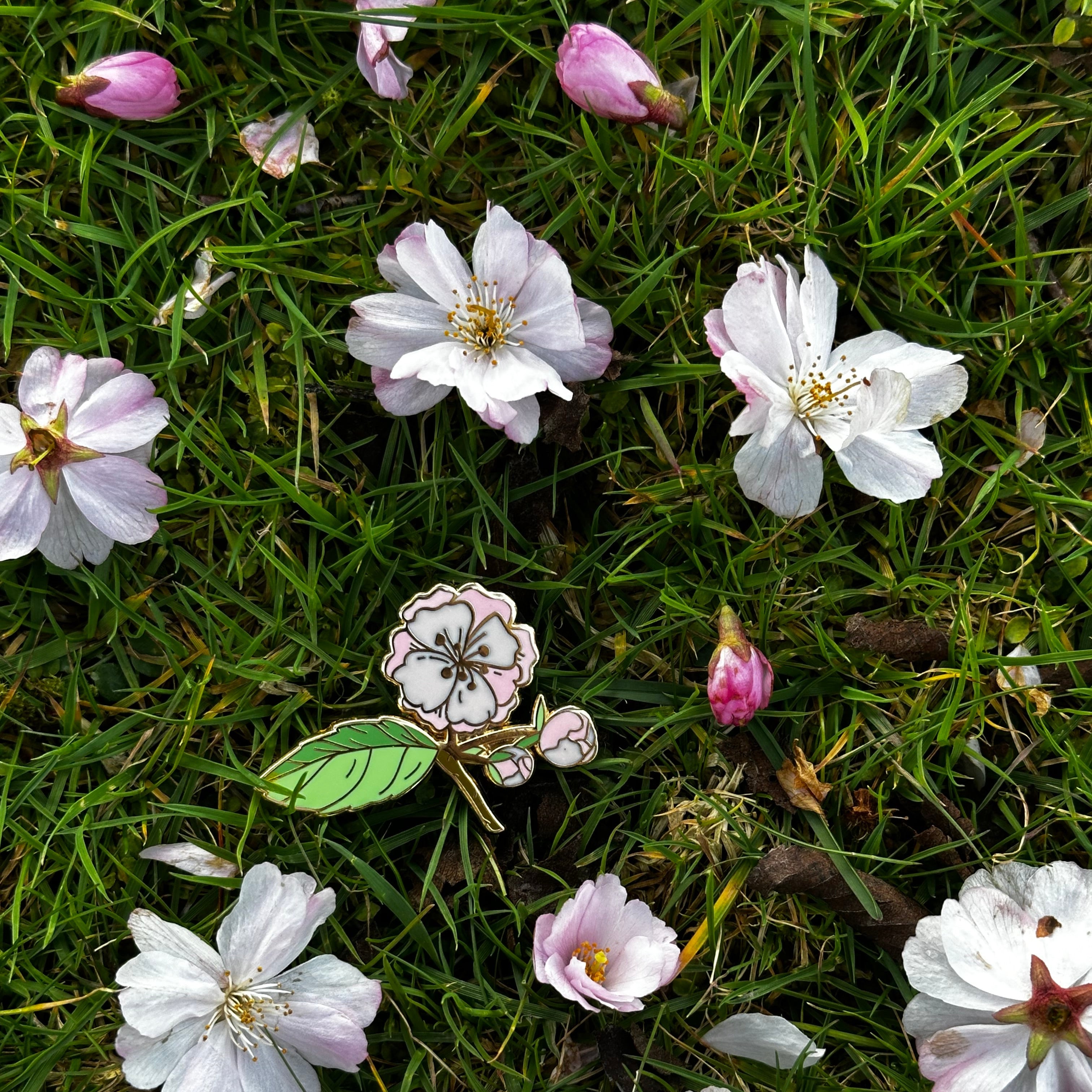 03. Cherry Blossom ✿ bud+blossom | Birth Flower Enamel Pin