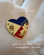 Pusong Pinoy / Filipino Heart Enamel Pin ✿ bud+blossom