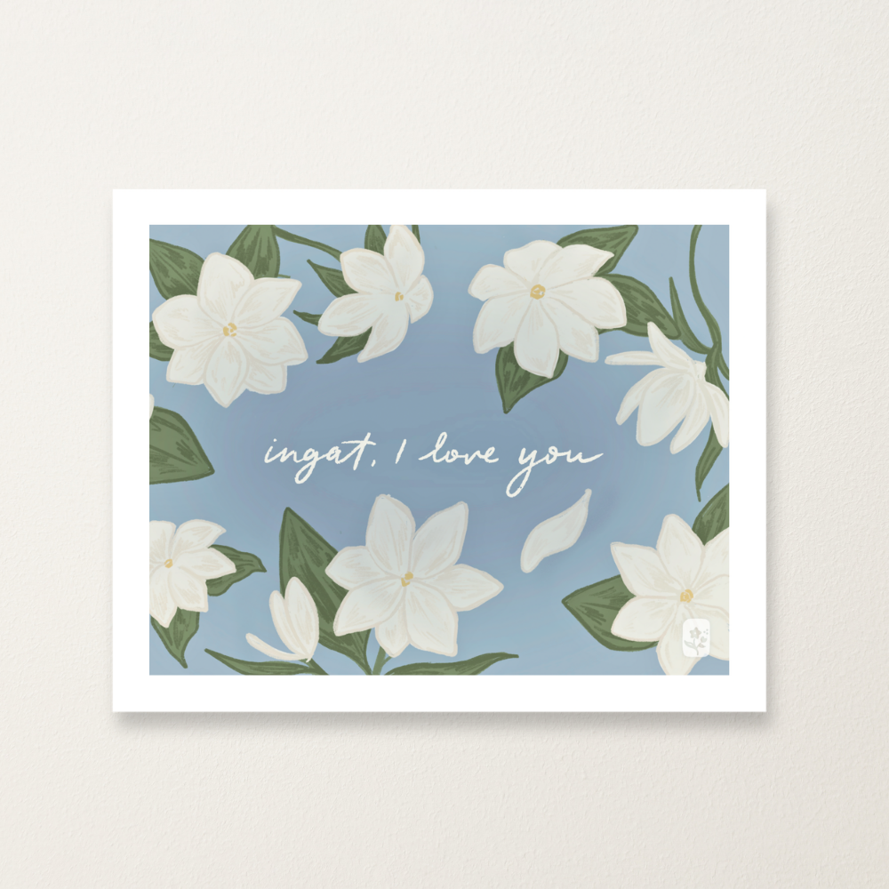 "Ingat, I Love You" Print (Sampaguita)