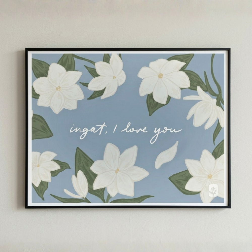 "Ingat, I Love You" Print (Sampaguita)